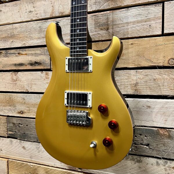 PRS SE DGT David Grissom Signature Electric Guitar - Gold Top (Serial #F093927) - Angle 2