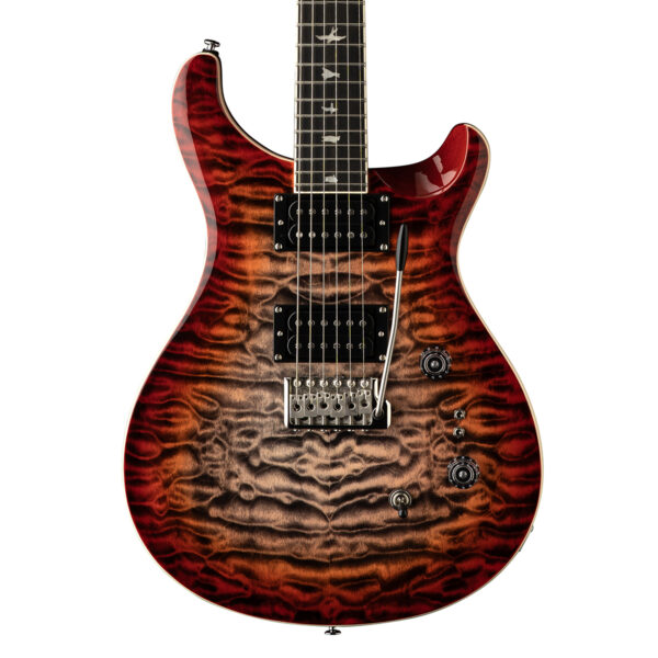 PRS SE Custom 24-08 Quilt Electric Guitar - Charcoal Cherry Burst - Body