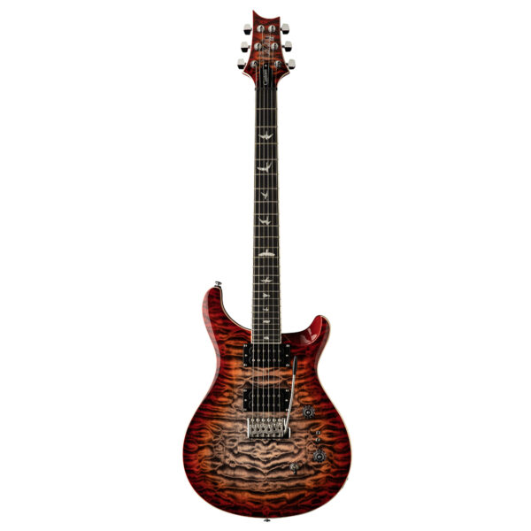PRS SE Custom 24-08 Quilt Electric Guitar - Charcoal Cherry Burst - Front