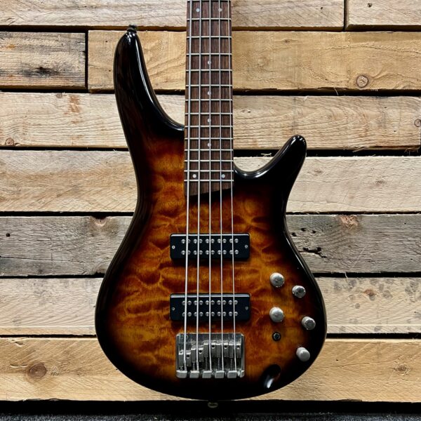 Ibanez Soundgear SR405EQM 5-String Electric Bass Guitar (Pre-Owned) - Dragon Eye Burst - Body