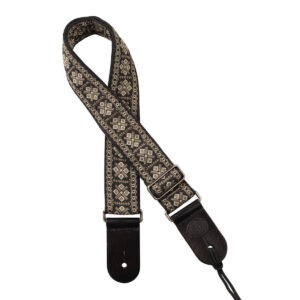 Gaucho Traditional Series 2 Jacquard Weave Guitar Strap - Grey