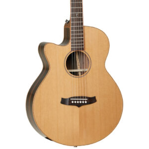 Tanglewood TWJ SFCE LH Java Series Cutaway Left-Handed Electro-Acoustic Guitar - Body