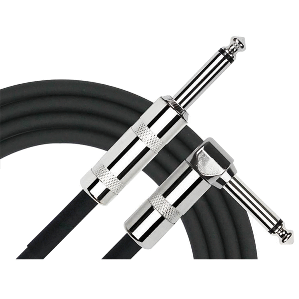 Kirlin Deluxe Right-Angled Guitar Lead - 20ft/6m - Ends
