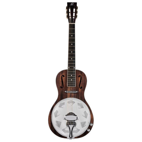 Ortega Americana Series Resonator Guitar - Distressed Satin Whiskey Burst - Front