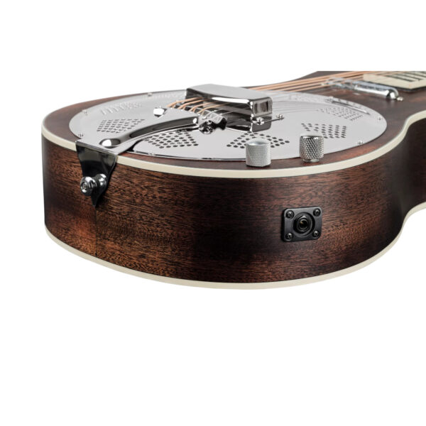 Ortega Americana Series Resonator Guitar - Distressed Satin Whiskey Burst - Jack Socket
