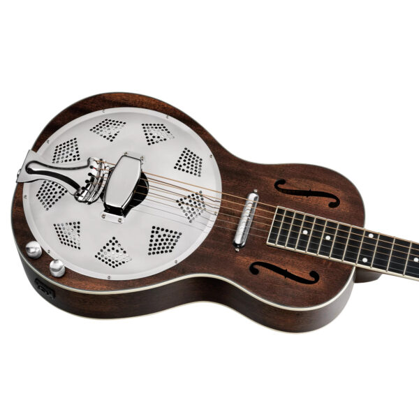 Ortega Americana Series Resonator Guitar - Distressed Satin Whiskey Burst - Speaker Cone