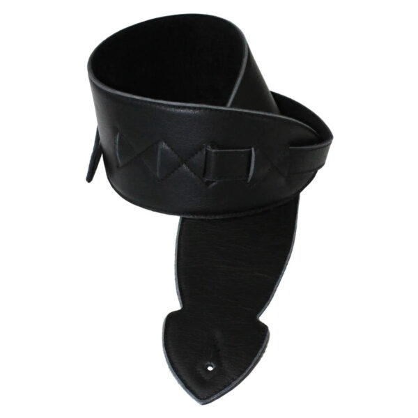 Leathergraft 4" Softy Leather Guitar Strap - Black