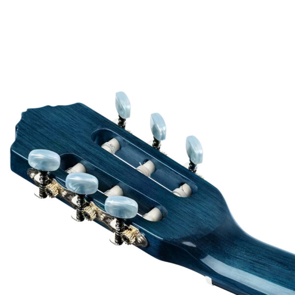 Ortega R121SNOC Family Series Slim Neck Classical Guitar - Ocean Blue - Machine Heads