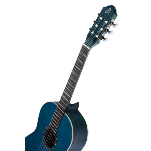 Ortega R121SNOC Family Series Slim Neck Classical Guitar - Ocean Blue - Neck