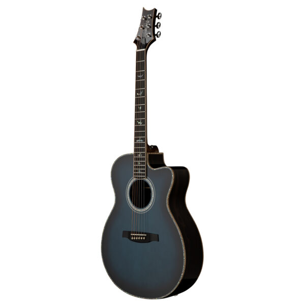 PRS SE A60E Angelus Electro-Acoustic Guitar - Cobalt Blue Burst - Angle