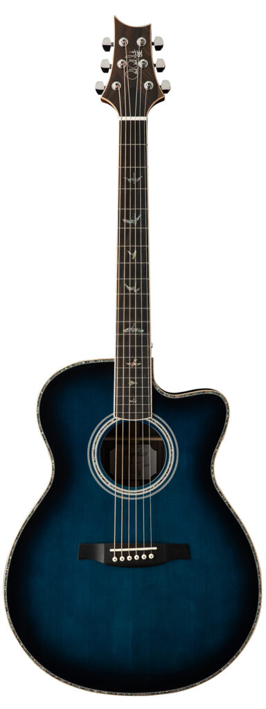 PRS SE A60E Angelus Electro-Acoustic Guitar - Cobalt Blue Burst - Full