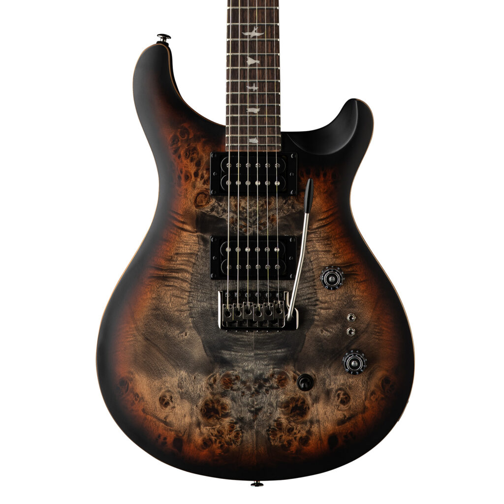 PRS SE Custom 24-08 Poplar Burl Limited Edition Electric Guitar - Charcoal Cherry Midnight Burst - Body