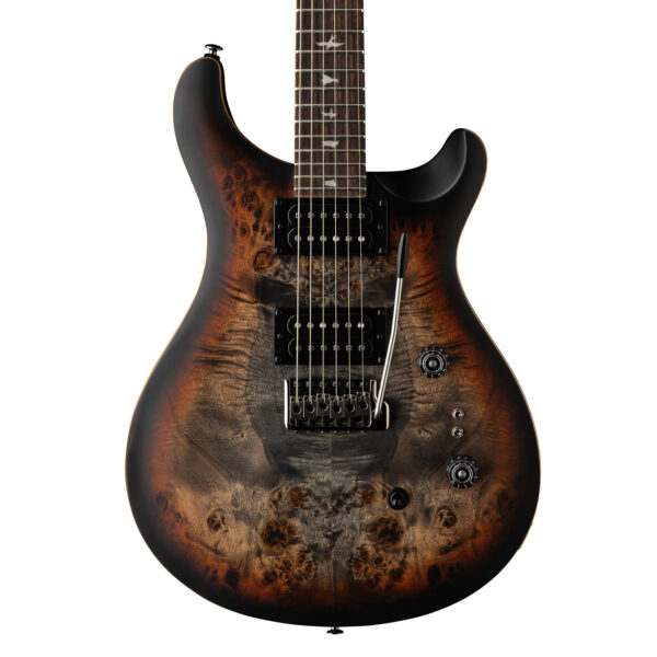 PRS SE Custom 24-08 Poplar Burl Limited Edition Electric Guitar - Charcoal Cherry Midnight Burst - Body