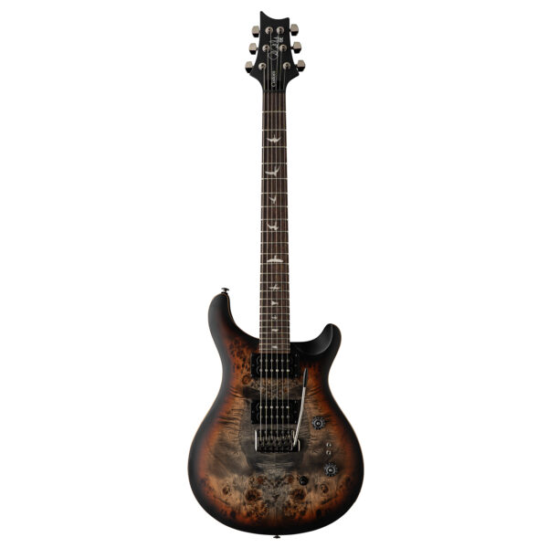 PRS SE Custom 24-08 Poplar Burl Limited Edition Electric Guitar - Charcoal Cherry Midnight Burst - Front