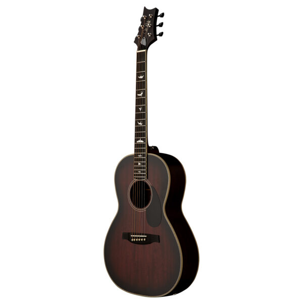 PRS SE P20E Tonare Parlour Electro-Acoustic Guitar - Fire Red Burst - Angle