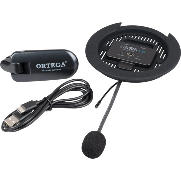 Ortega OSWS100 Wireless Soundhole Pickup System for Acoustic Guitars - Included Accessories