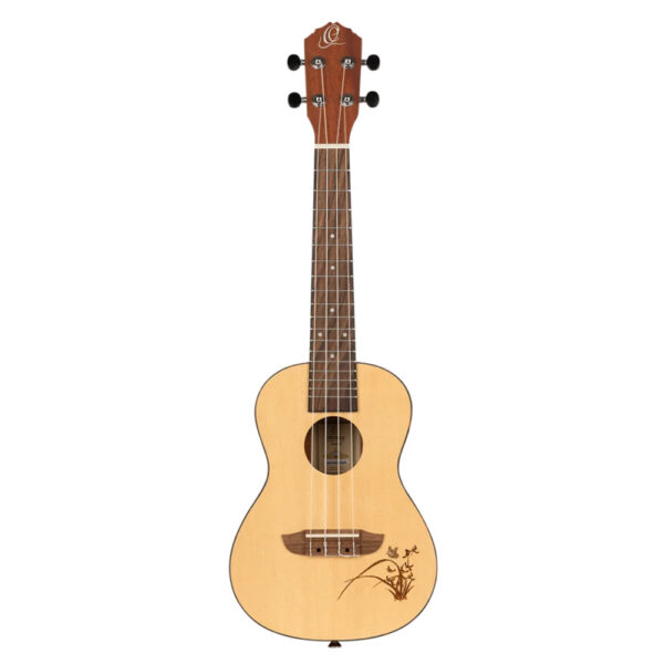 Ortega RU5 Bonfire Series Concert Size Ukulele - Natural - Front