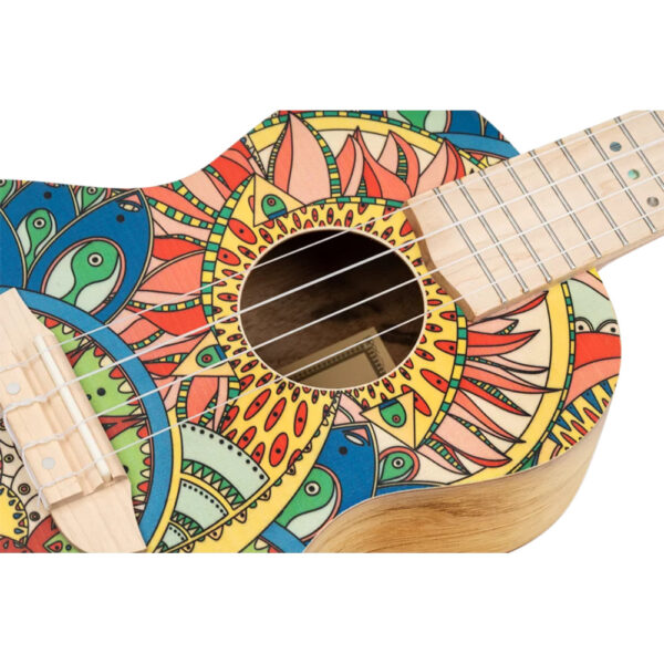 Ortega RUAR-MI Art Series Concert Size Ukulele - Mystic India - Soundhole