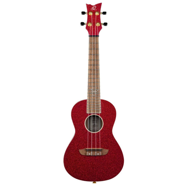 Ortega RUEL-MRD Element Series Concert Size Ukulele - Metallic Red - Front