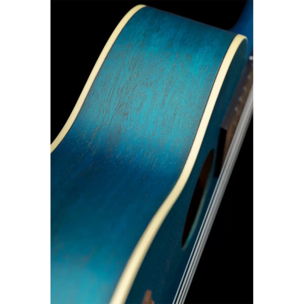 Ortega RUOCEAN Earth Series Concert Size Ukulele - Ocean Blue - Binding