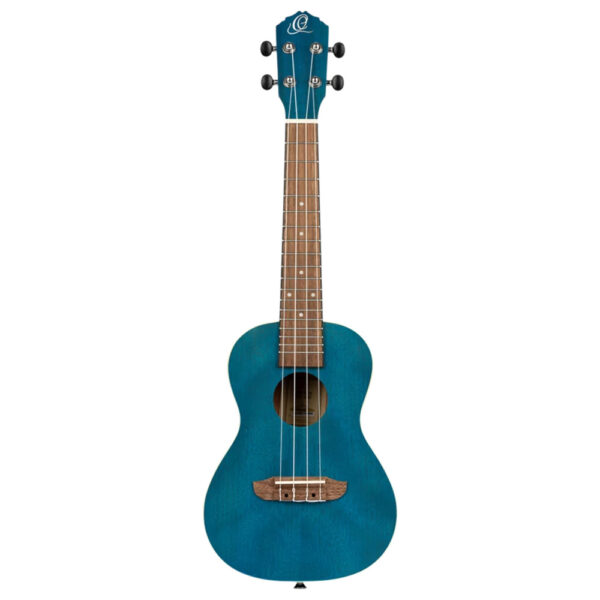 Ortega RUOCEAN Earth Series Concert Size Ukulele - Ocean Blue - Front