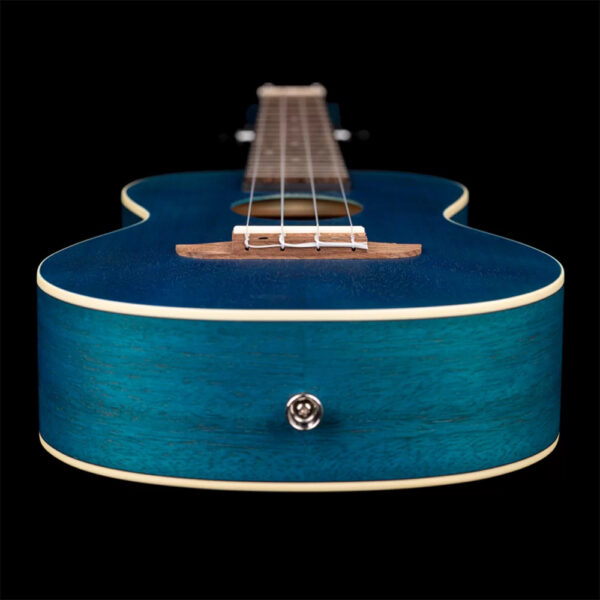 Ortega RUOCEAN Earth Series Concert Size Ukulele - Ocean Blue - Strap Button