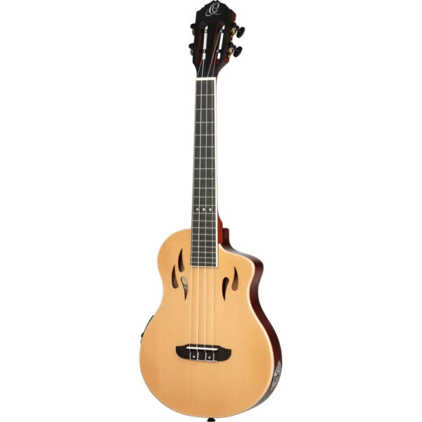 Ortega TourPlayer Series Tenor Size Ukulele - Natural - Angle