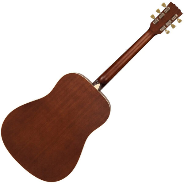 Vintage Historic Series Dreadnought Acoustic Guitar - Vintage Sunburst - Back