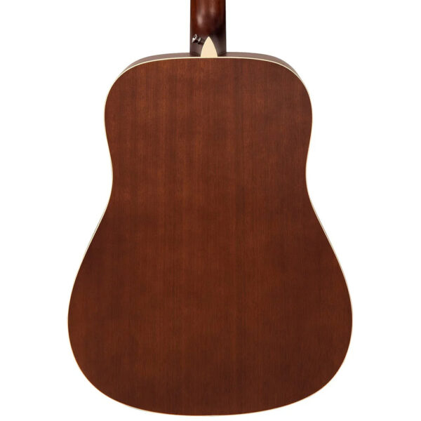 Vintage Historic Series Dreadnought Acoustic Guitar - Vintage Sunburst - Body Back