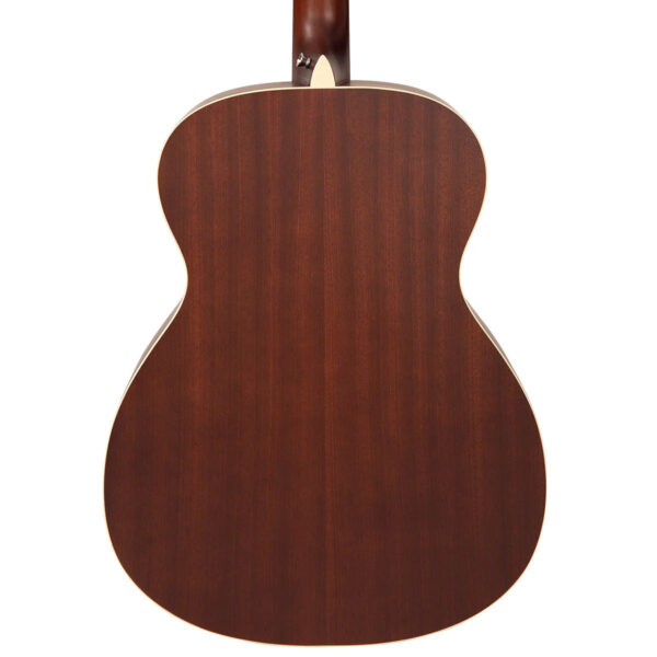Vintage Historic Series Orchestra Acoustic Guitar - Vintage Sunburst - Body Back