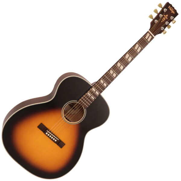 Vintage Historic Series Orchestra Acoustic Guitar - Vintage Sunburst - Front