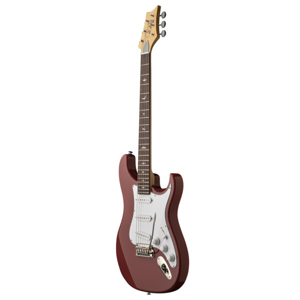 PRS SE John Mayer Silver Sky Rosewood Fingerboard - Derby Red - Angle